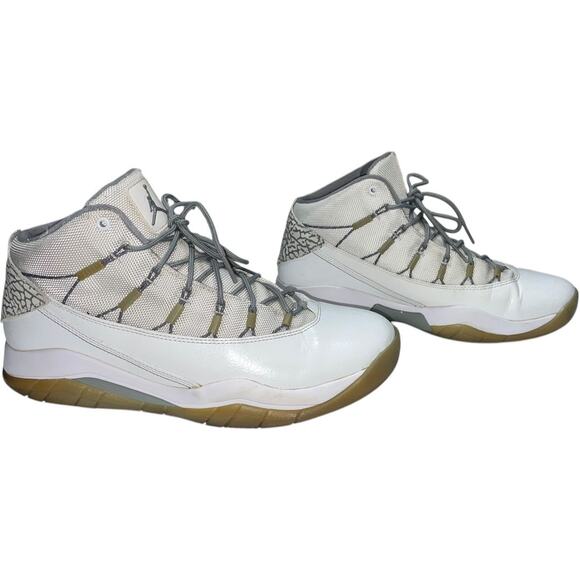 Nike Air Jordan Prime Flight White/Gray High Top Sneakers      Size: US 10 main image 5